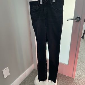 Black Denim super skinny ankle , high waist